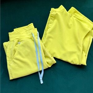 Figs citron bundle - XS top, S pants